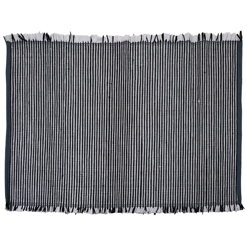 Teppich Dekorationsteppich RECHTECKIG schwarz-weiß GESTREIFT 120x180 cm