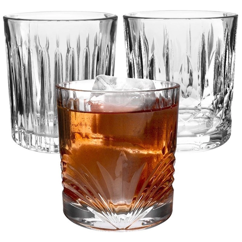 Whiskeygläser Trinkgläser Cocktailgläser dickes Glas spülmaschinenfest 330 ml 3 Stück